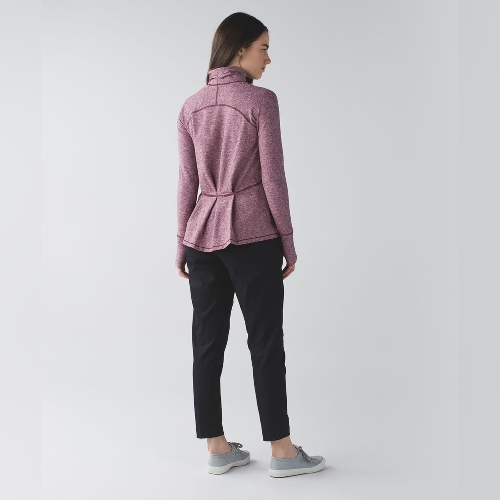 Lululemon Women’s Warm Your Core Long Sleeve Tee Heathered Bordeaux Drama Size 6 - Picture 14 of 14
